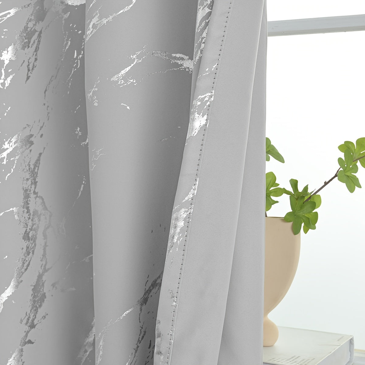 Grey Marble Pattern Curtain for Bedroom Living Room Office Kitchen Modern Classic European Style