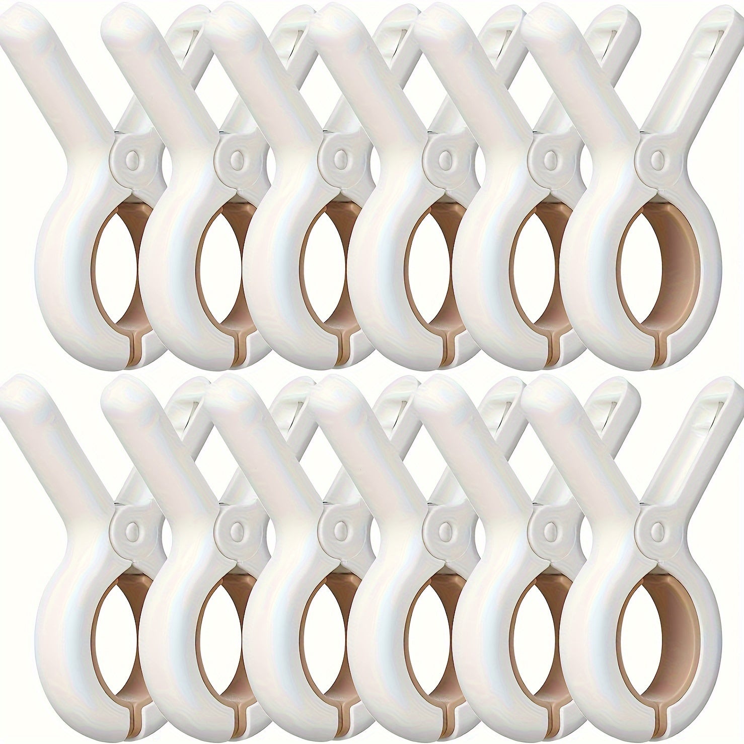 Juego de 12 pinzas de plástico resistentes para ropa y toallas con resortes resistentes a la oxidación