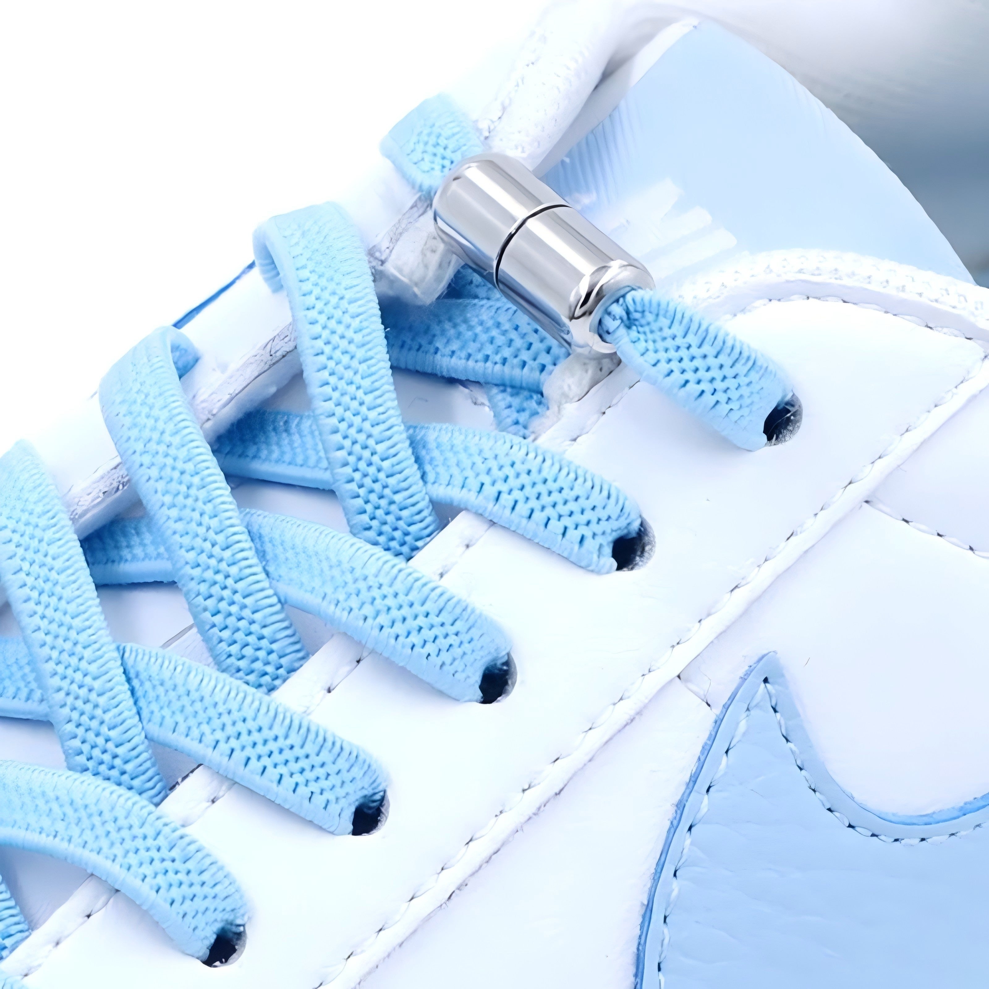 Unisex No-Tie Elastic Shoelaces Durable Polyester Spandex Sneaker Laces