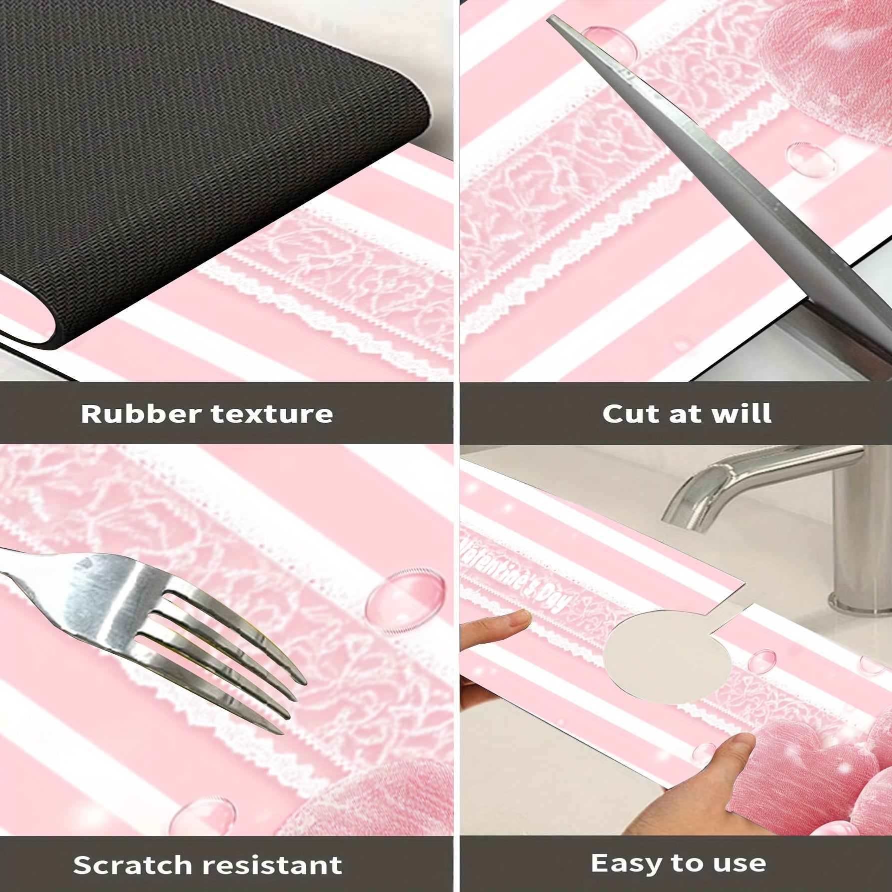 Rangli chiziqli sevgi kran mato, namlikka chidamli, so'radigan oshxona va hammom drenaj padlari