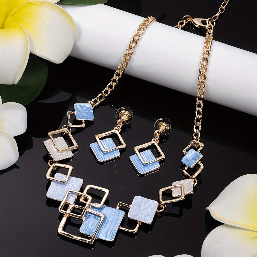 Luxury Bohemian Jewelry Set for Ladies Party Necklace and Earrings