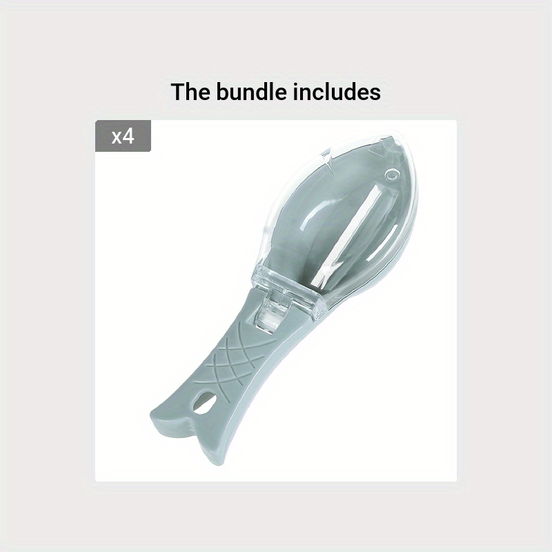 Fish Scales Brush With Lid Plastic Fish Scales Remover Scale Peeler Cleaner