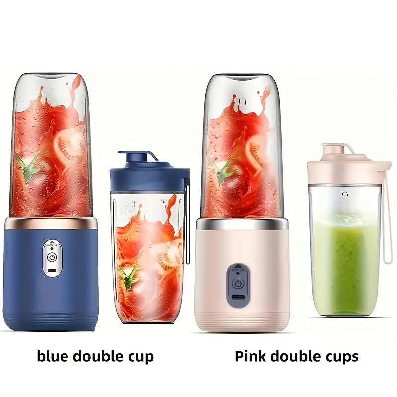 Portable 2-in-1 Blender Mini Juicer USB Rechargeable for Travel and Home