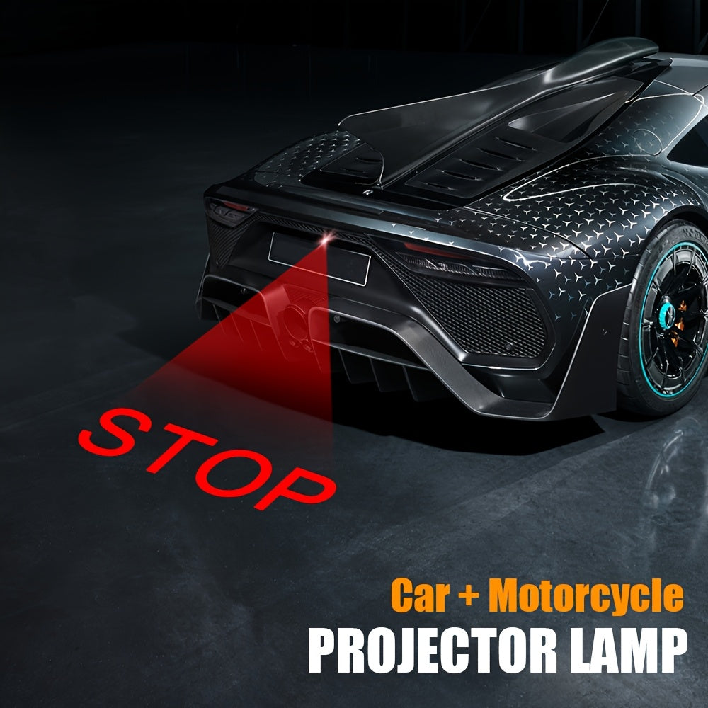 GCYS LED Neon Skull xavfsizlik chirog'i avtomobillar va mototsikllar uchun - mustahkam joylashadi, to'qnashuvlardan ogohlantiradi, 12-24V uchun simli, bezak chirog'ini proyeksiya qiladi.