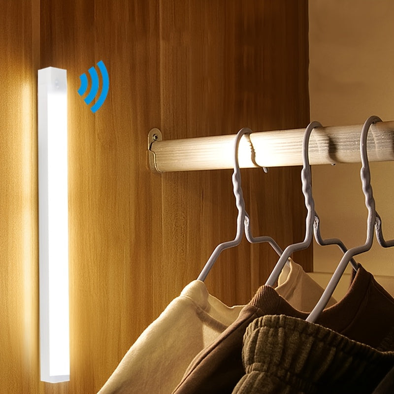 8pcs LED Motion Sensor Cabinet Lights USB Rechargeable Lithium Polymer Battery Indoor Wardrobe Kitchen Shelf Staircase Corridor