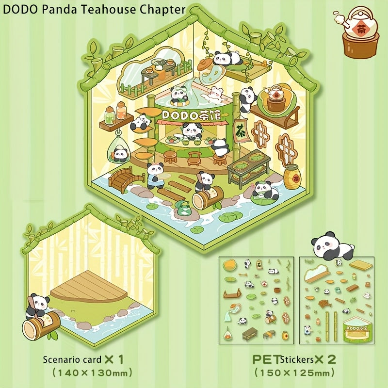 3D Наклейки для ландшафта хранения для миниатюрных сцен Маленький дом Журналинг DIY Облегчение стресса