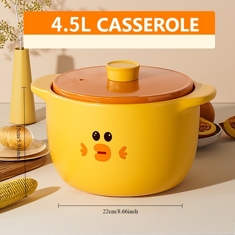 Yellow 6L Soup Pot for Gas and Induction Stoves, Insulated, Suitable for 7-8 People