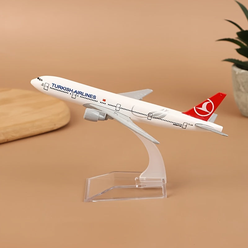 Diecast Model Airplane Boeing 777 1:400 Scale Aluminum White Collectible
