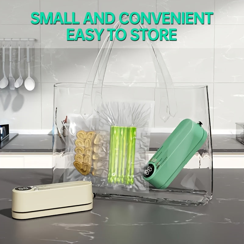 Qayta to'ldiriladigan batareyali portativ vakuum yopishtiruvchi to'plami oziq-ovqatni saqlash uchun