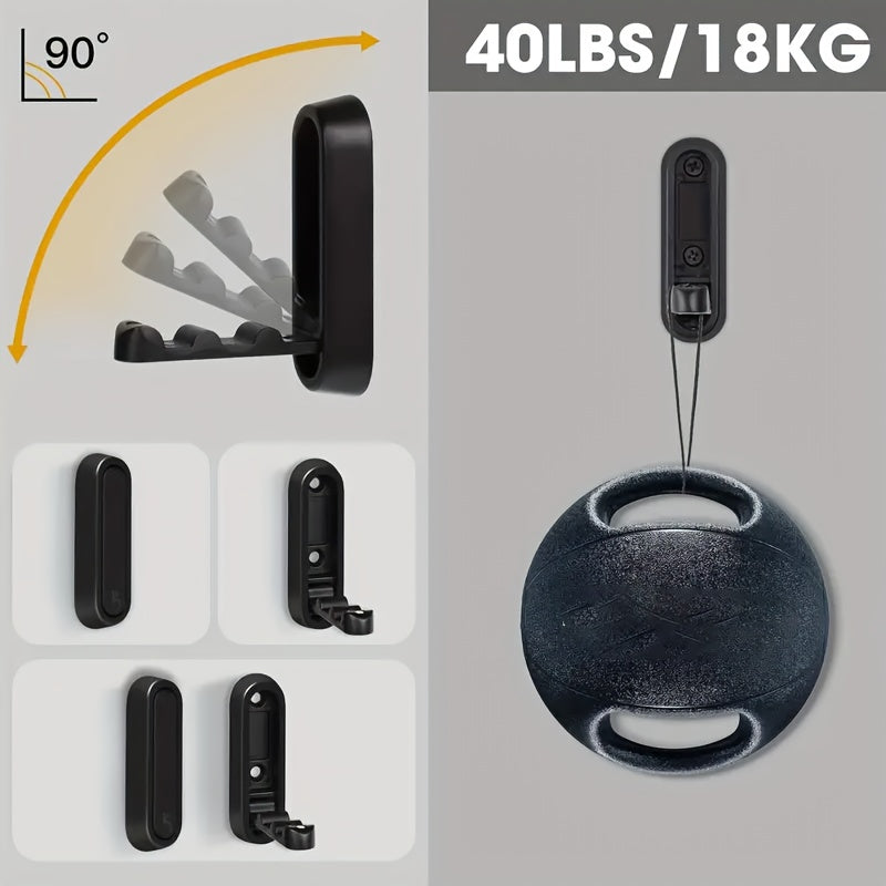 Aluminum Alloy Folding Wall Hook Space-Saving Clothes Bag Hanger