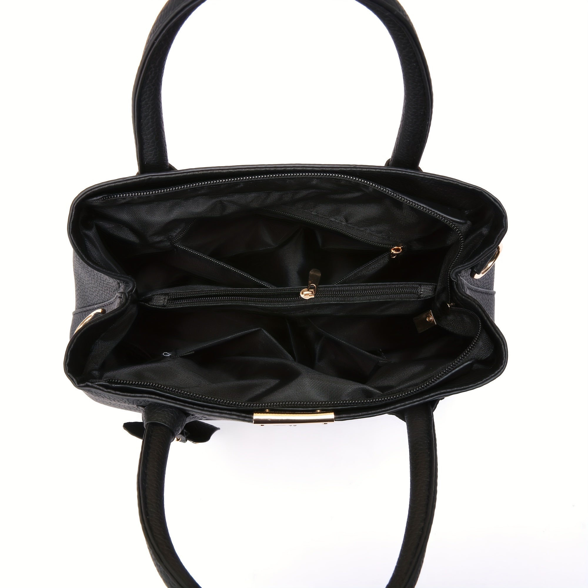 Quilted PU Tote Bag with Removable Strap and Wallet for Women