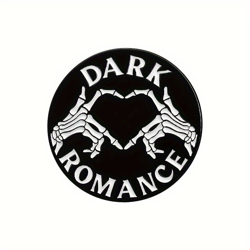 Черно-белая круглая медальонная эмалированная нашивка из сплава для рюкзаков и одежды 1/4 шт.