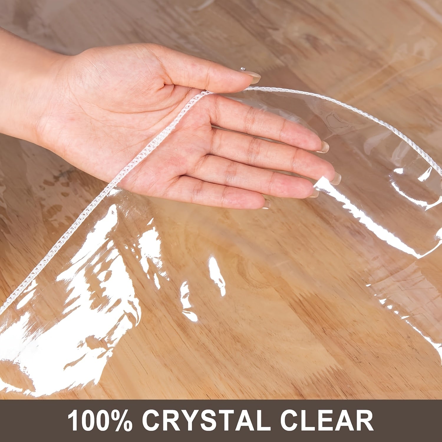 Vinyl Tablecloth Clear Diamond Pattern Waterproof Heat Resistant Scratch Resistant Easy to Clean