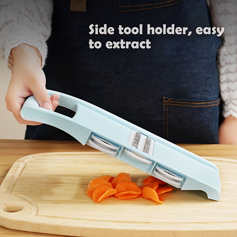 4-Piece Kitchen Tool Set with Vegetable Chopper and Slicer for Home and Camping