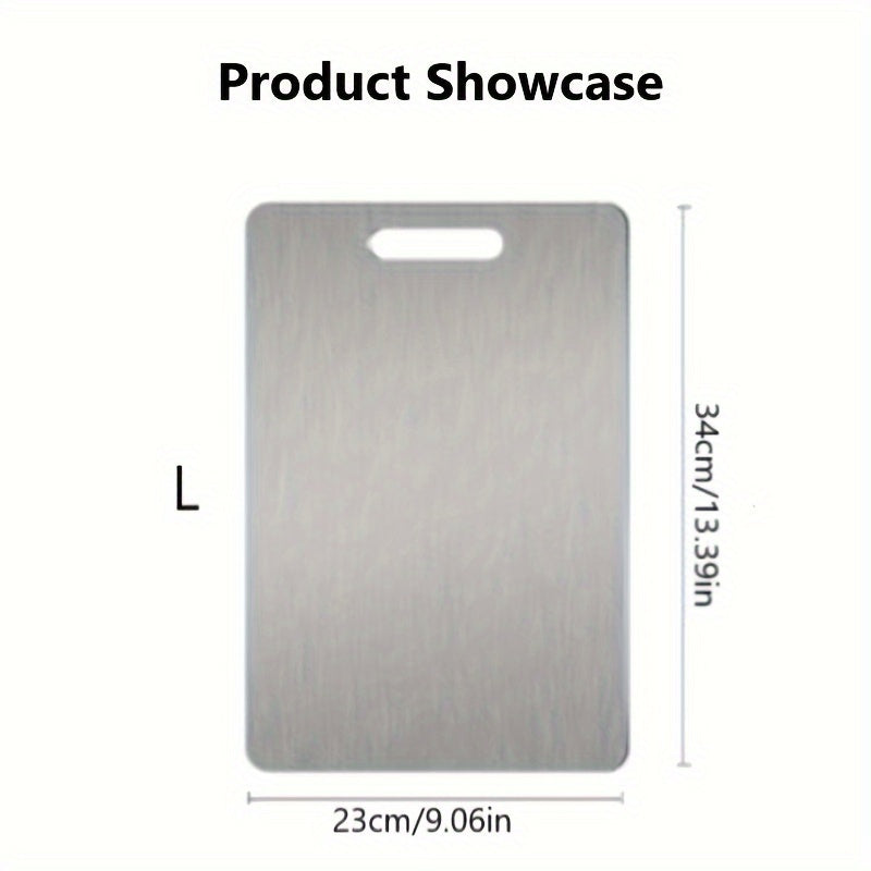 Stainless Steel Chopping Board for Fruits Vegetables Meat Portable Kitchen Accessory