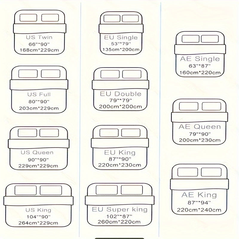 Two-Color Flower Pattern Bedding Set for Bedroom and Guest Room with Soft Polyester Fabric