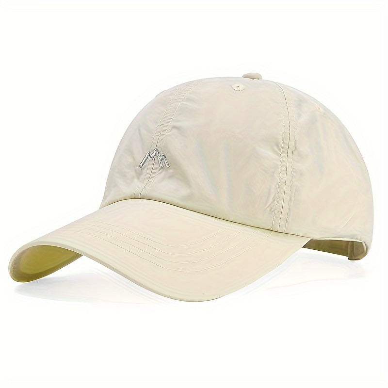 Gorra de béisbol de nylon transpirable de secado rápido para hombre y mujer, protección solar, ajuste ajustable, bordado