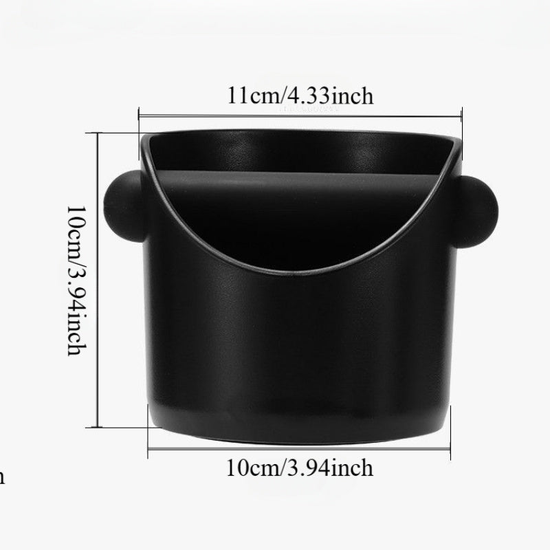 Plastic Espresso Grounds Bucket with Removable Stick and Non-Slip Base