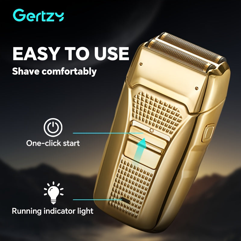 USB Rechargeable Reciprocating Shaver with Twin Blades - Perfect Gift