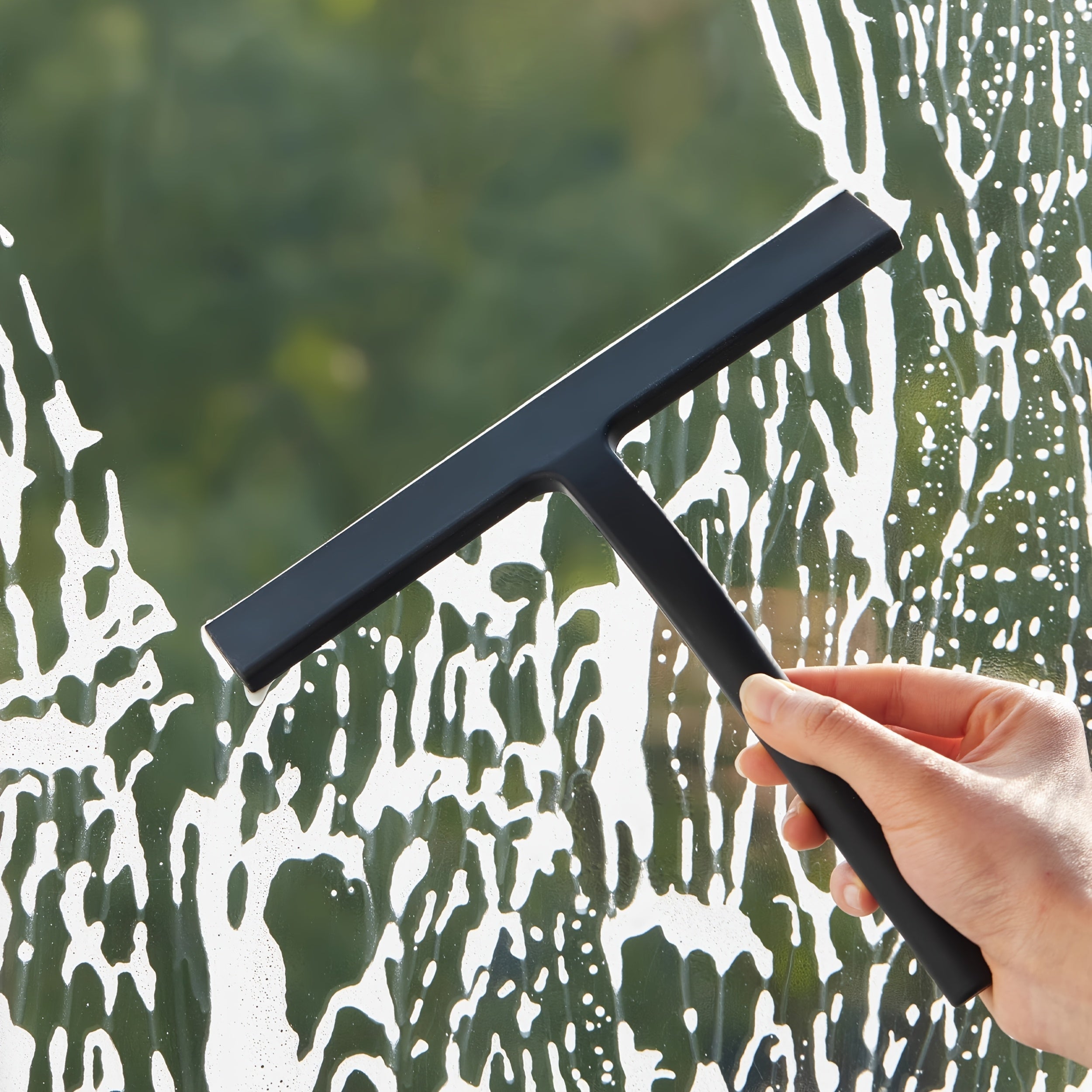 Ko'p funksiyali silikon dush squeegee to'plami, uskunasi bilan - shisha, oynalar va hammomni tozalash uchun mukammal.