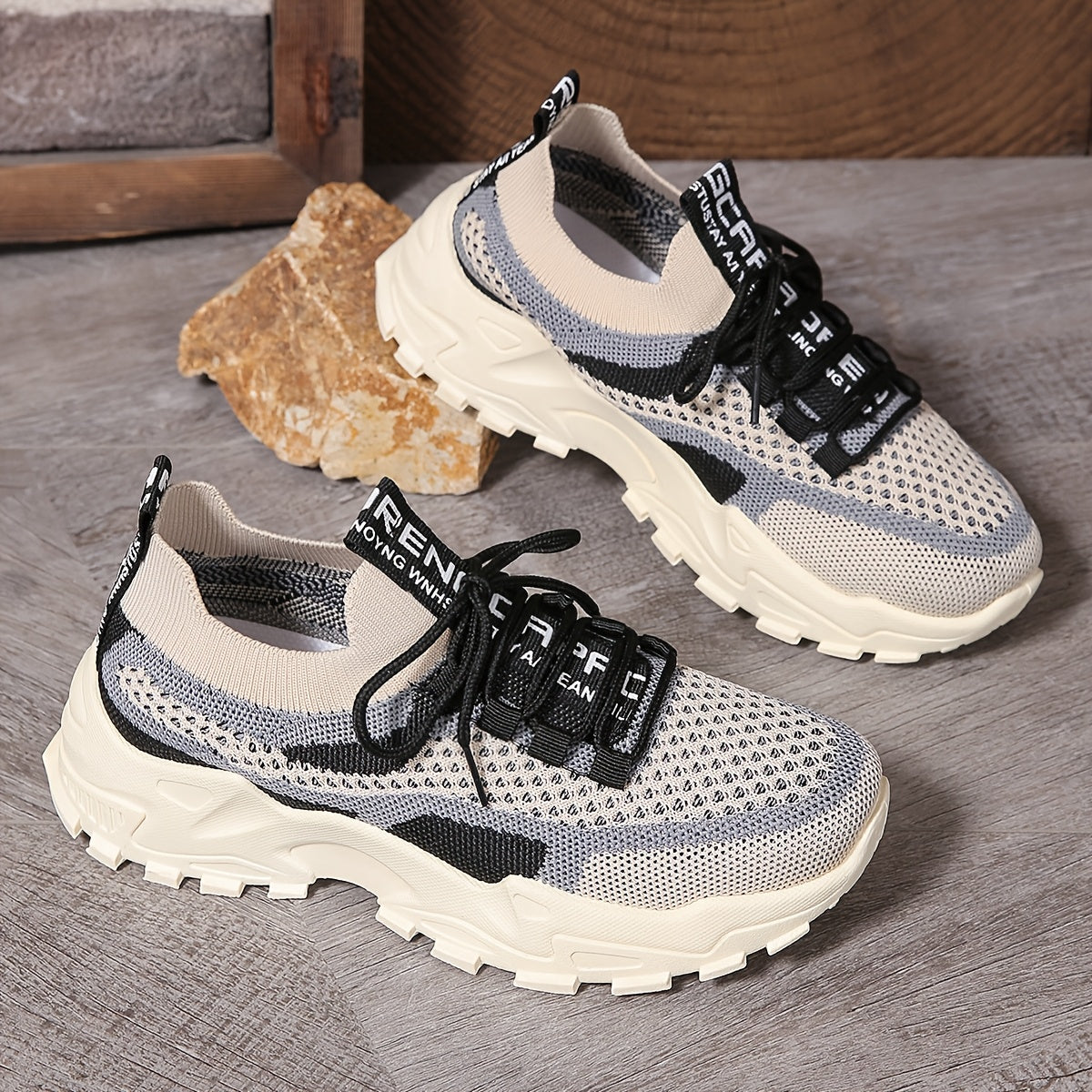 Women's Breathable Knit Low-Top Running Sneakers Lightweight Casual Shoes