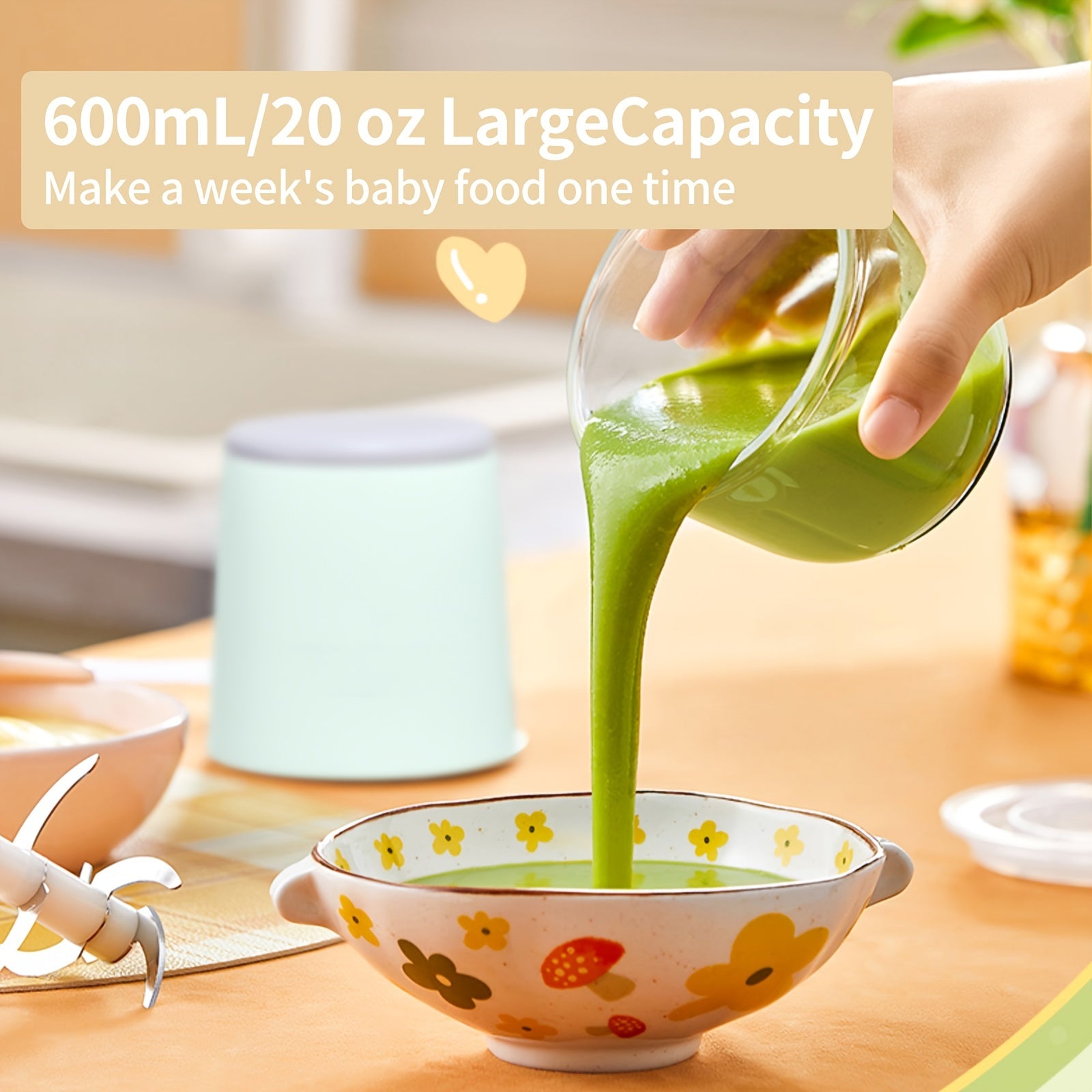 Elektr meat maydalagich, sabzavot kesgich va sarimsoq chili maydalagich, 600ml shisha konteyner bilan, USB orqali zaryadlash va katta sig'imli, uy yoki tijorat foydalanishi uchun.