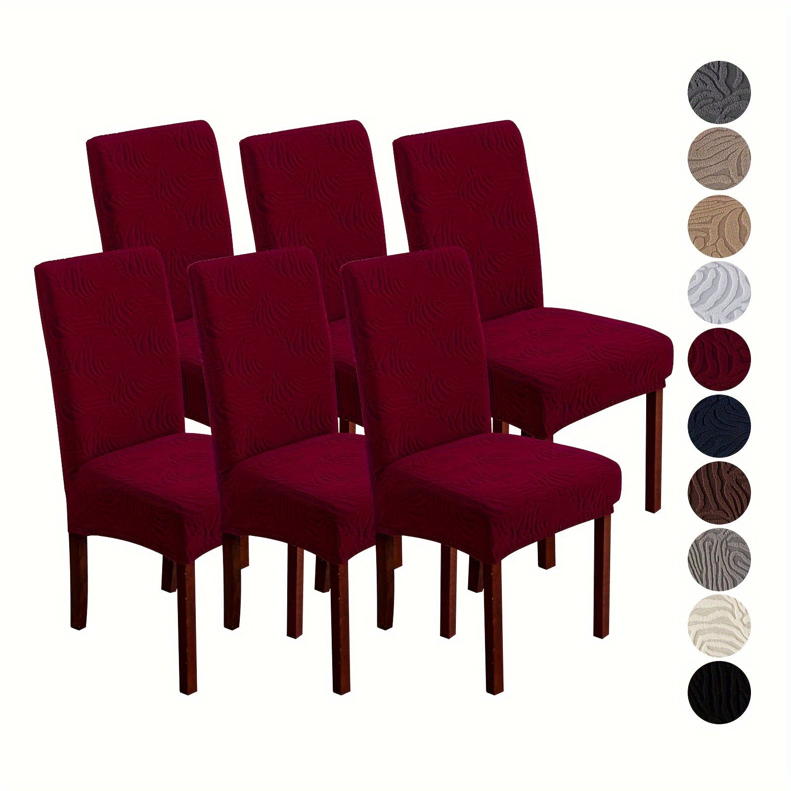 Funda para silla con estampado de leopardo, respaldo medio, ajustable, para todas las estaciones, protección para comedor