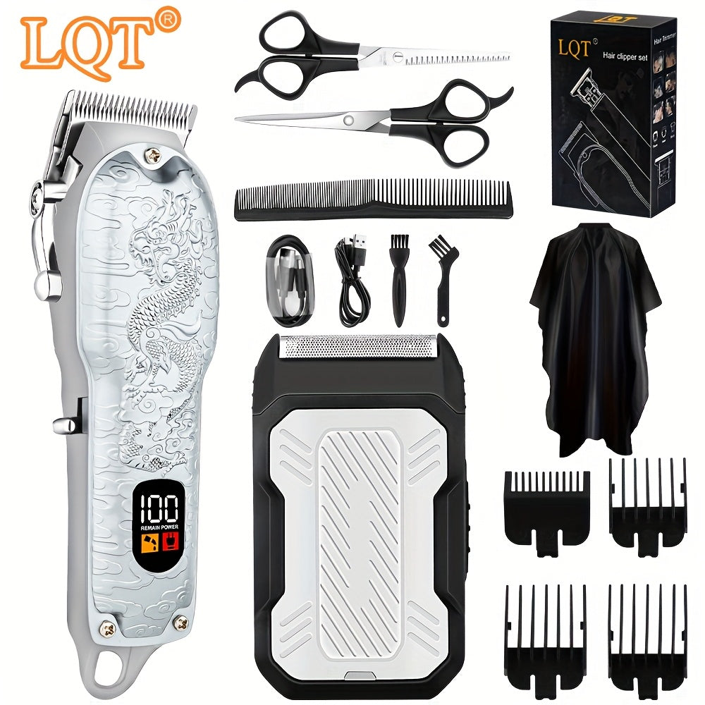 Профессиональный набор для стрижки и тримминга волос LQT - перезаряжаемый через USB с литиевой батареей 2000мАч, мощностью 2.0Вт, доступен в 4 цветах. Идеально подходит для ухода за мужскими лицевыми волосами и бородой.