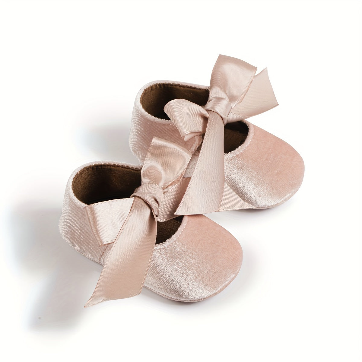 Infant Baby Girls Soft Sole Mary Jane Flats with Bowknot and Rubber Sole