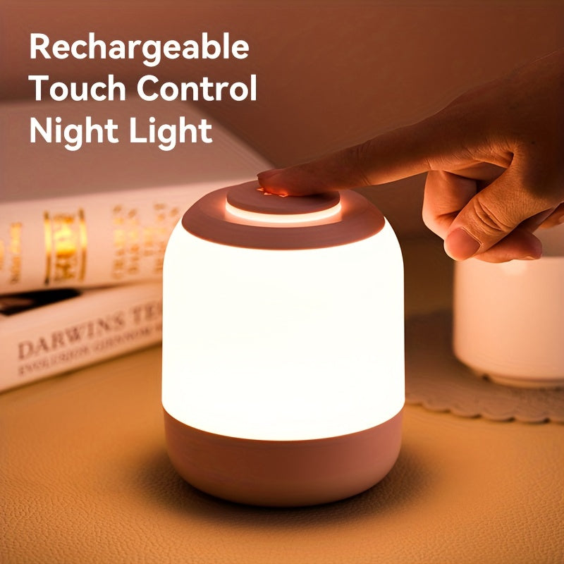 LED Touch Lamp with Adjustable Color Temperature Rechargeable 2400mAh Battery Portable Light