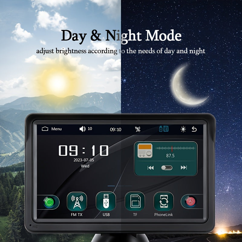 Wireless Car Stereo 7 Inch Touch Screen Carplay Android Navigation FM Radio