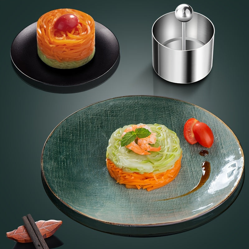 Stainless Steel Cake Mold Ring with Pusher for Mousse Tarts and Baked Goods