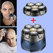 Беспроводной электробритва для мужчин, вращающаяся с 6 скоростями, с запасной лезвием