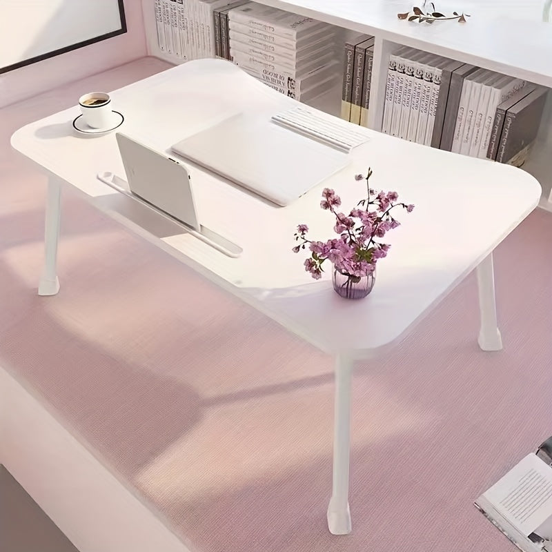 Portativ noutbuk stoli, uxlash stoli, nonushta qutisi, turuvchi stol, daftarchalar uchun ushlagich yoki yotoqda, divanda, kanapeda yoki polda foydalanish uchun o'rnatilgan. Quvvatli shisha ushlagichi mavjud va oson saqlash uchun yig'iladigan.