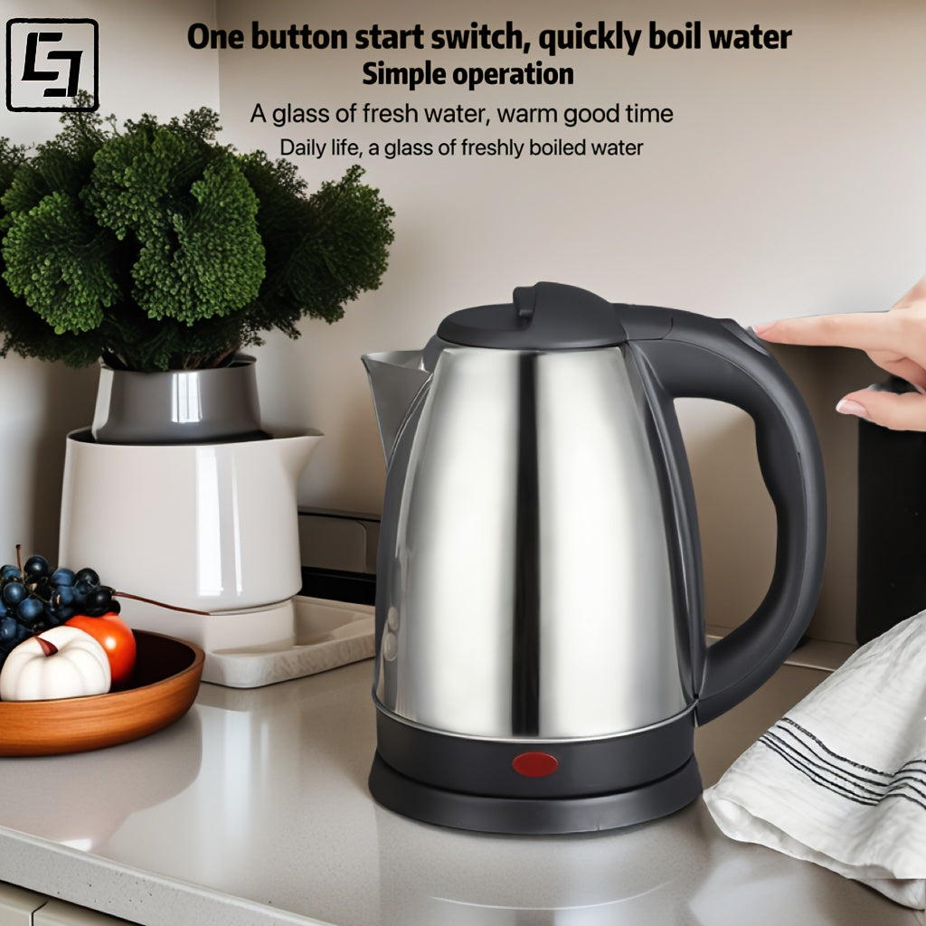 Stainless Steel Electric Kettle 1.8L Frosted Finish Tez qaynash Avtomatik o‘chirish