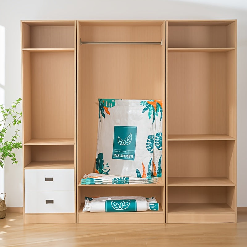 3-to'plam Tropik bargli vakuum saqlash sumkallari quvnoq va kiyim-kechak uchun