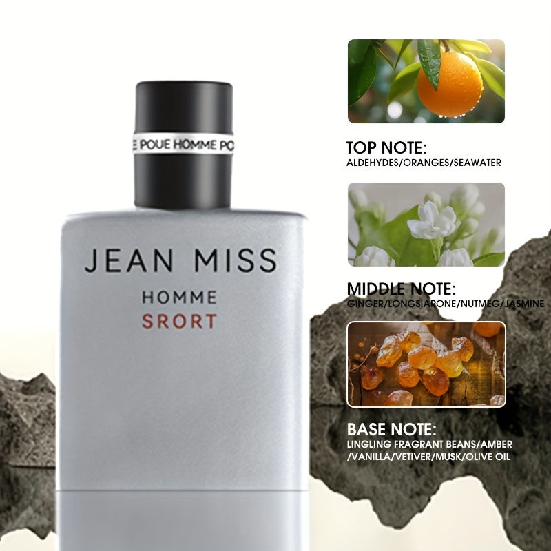 Men's Perfume Set with Blue Cologne and Woody Fragrance in Gift Box