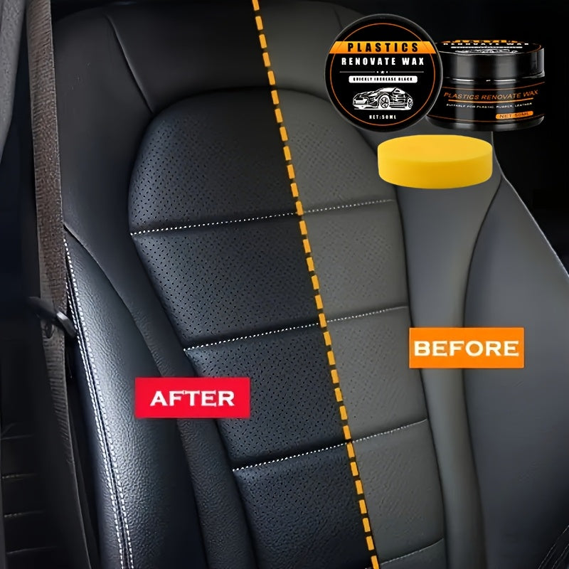 Car Interior Refurbishment Cream Plastic Restorer for Dashboards and Seats Black