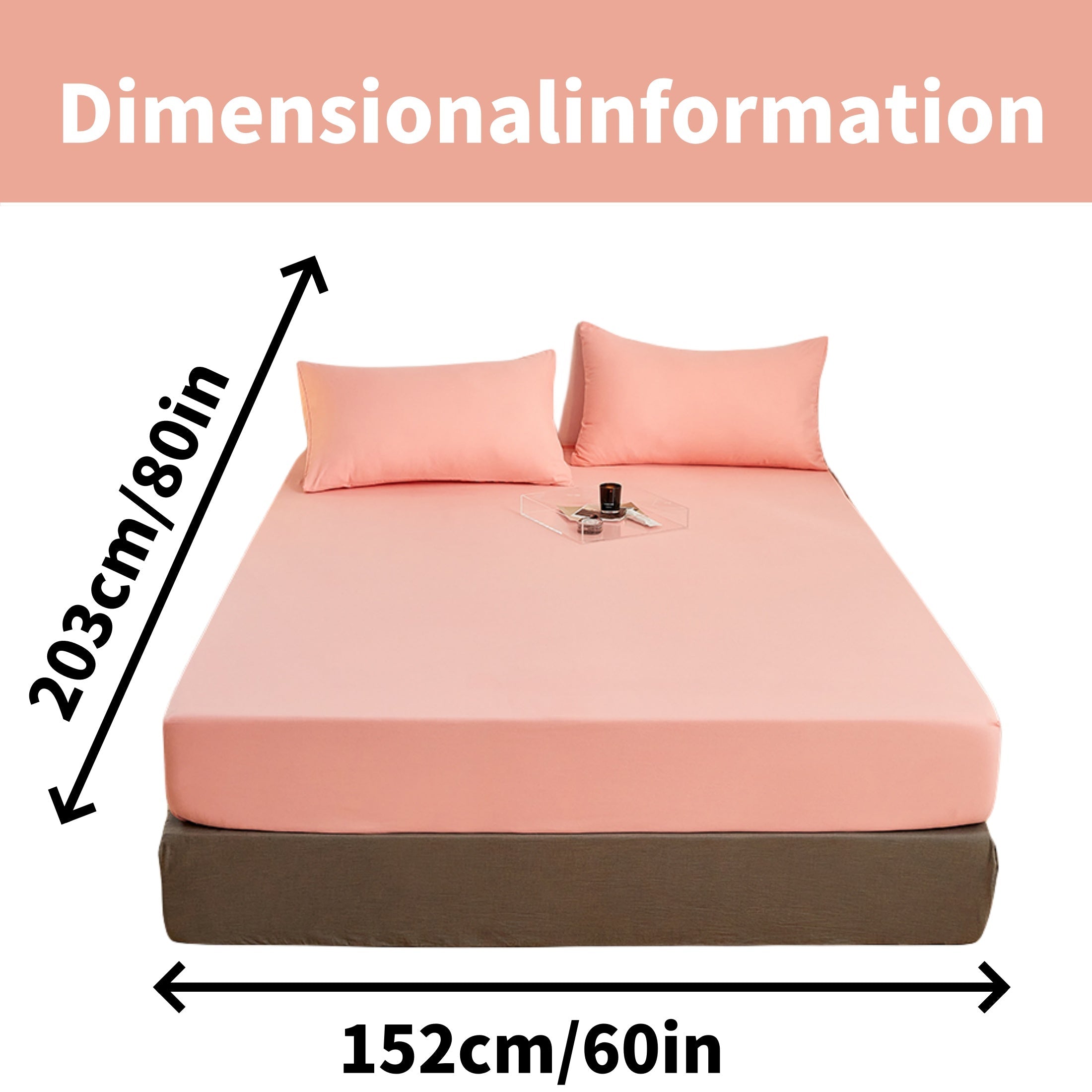 Juego de sábanas ajustadas de poliéster cepillado con 2 fundas de almohada, con bolsillo profundo, ropa de cama