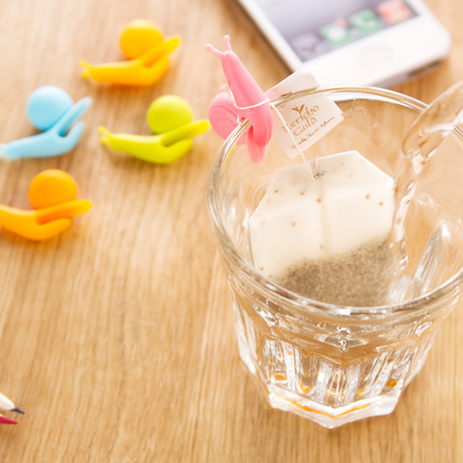 10-Piece Snail-Shaped Silicone Tea Bag Holders and Labels for Tea Enthusiasts