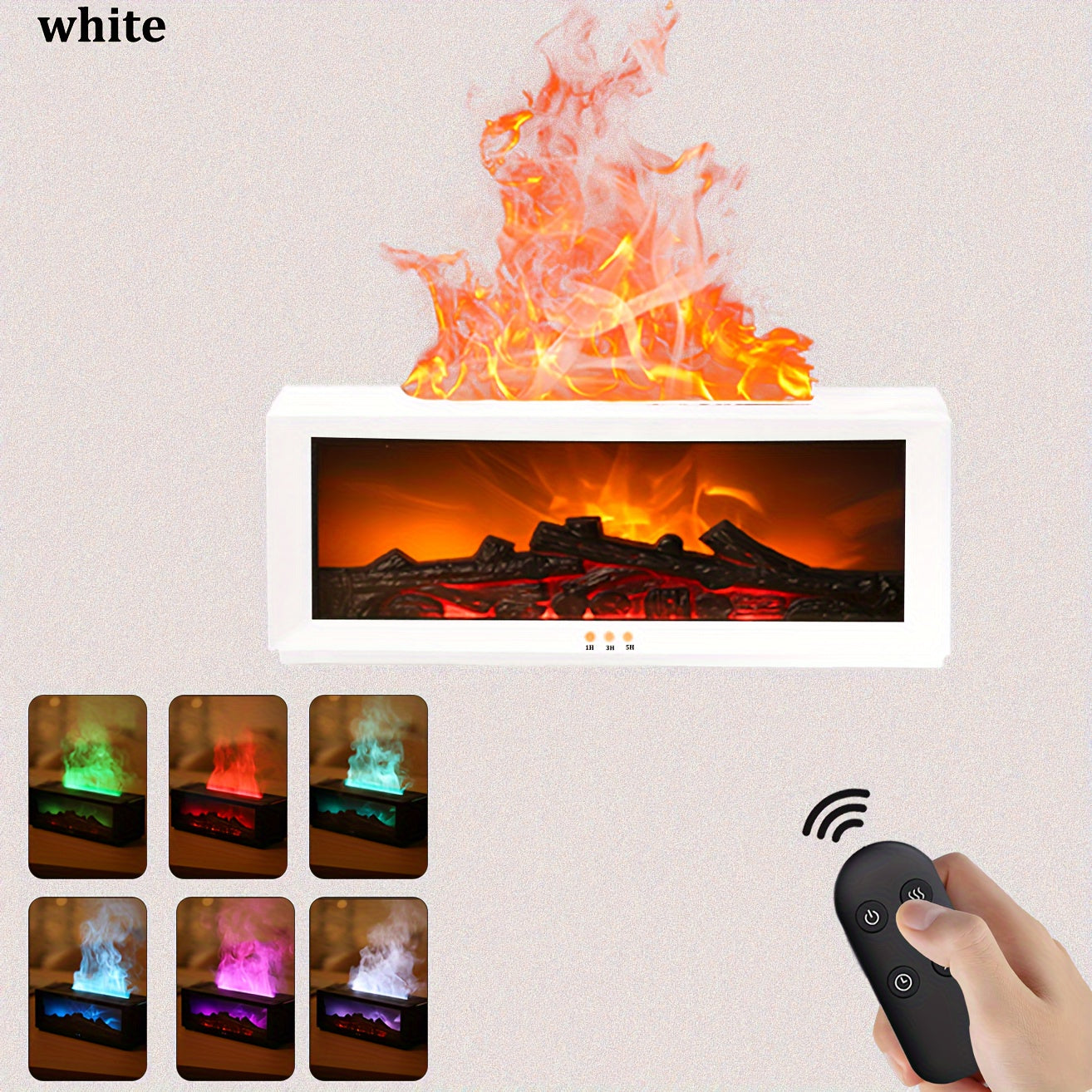 Indoor Flame Humidifier for Bedroom Office Long-Lasting Diffuser