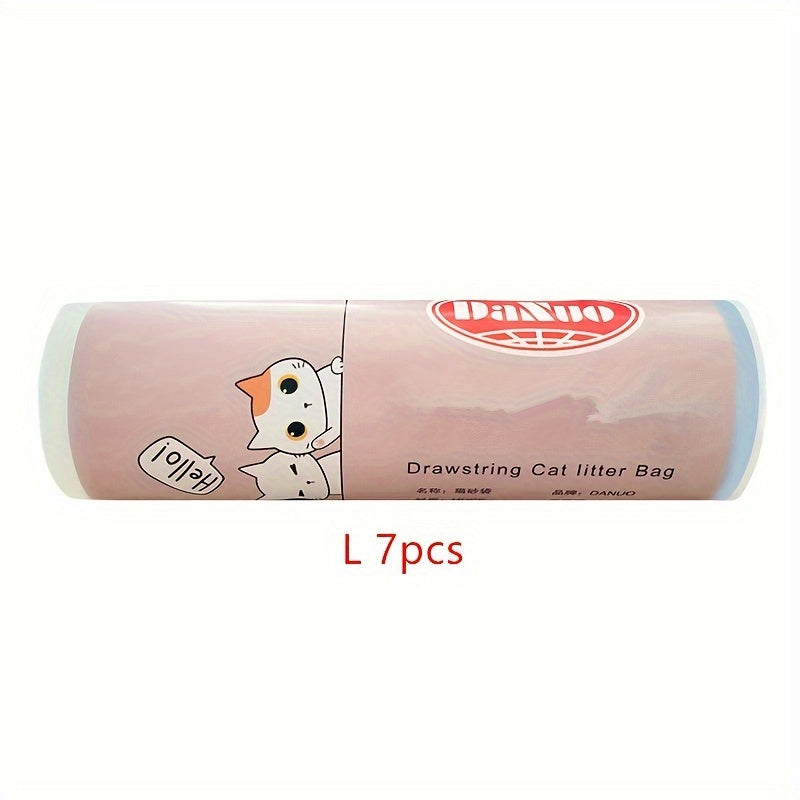 20/15/7pcs Extra-Thick Large Disposable Plastic Cat Litter Bags
