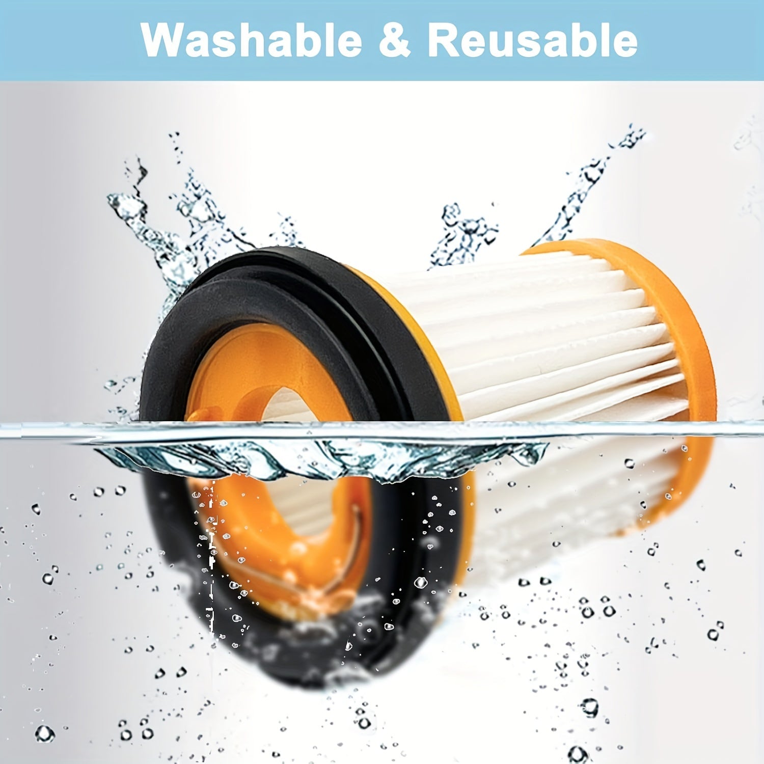 Set of 4 Replacement Filters for Wandvac Vacuum Cleaners Compatible with WV200 WV201 WV205 WV220 WV221 WV250 WV251 UV200CCO