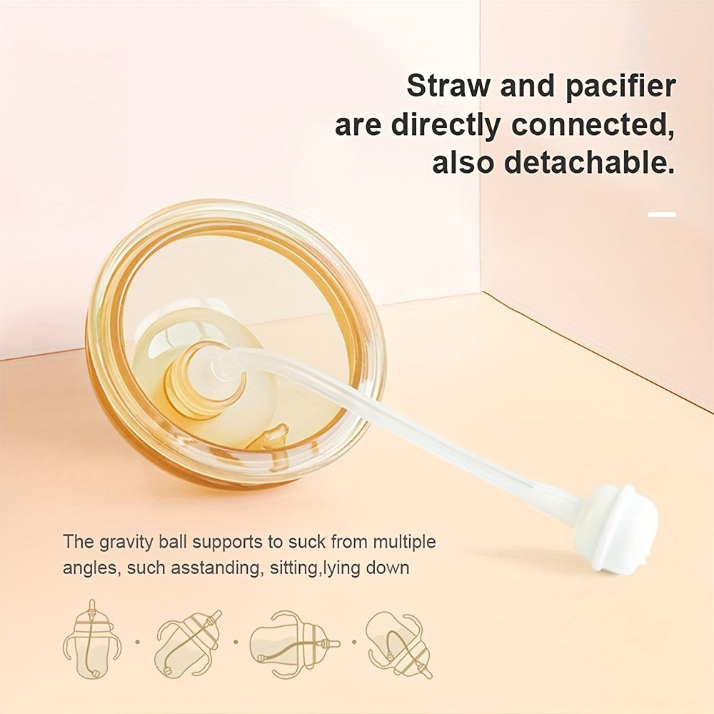 Нано-силиконовые бутылочки для молока и воды с ручками для мальчиков и девочек в возрасте от 0 до 36 месяцев, объем 150 мл и 240 мл, без бисфенола, мягкие и устойчивые к укусам, противоударный дизайн - идеальный подарок для маленьких детей.