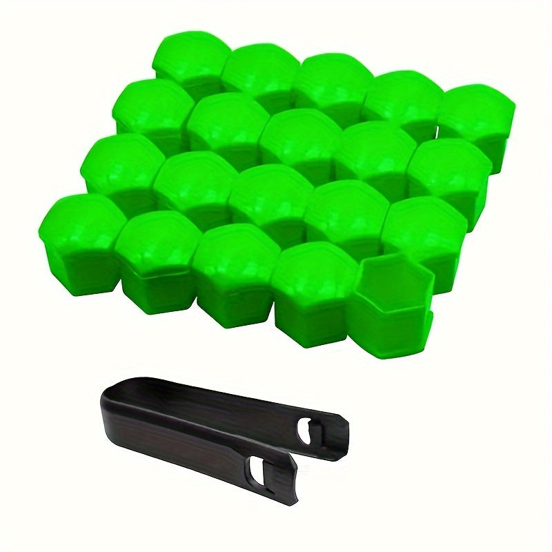 20pcs Durable PP Wheel Nut Covers with Hex Socket for Vehicle Rims