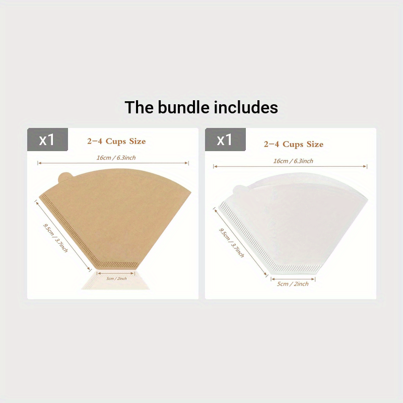 40 Pcs High-Quality Paper Coffee Filters for Pour Over and Drip Brewing