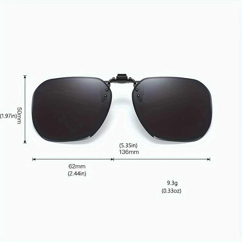 Set of 4 Polarized Clip-On Glasses for Men and Women Anti-Glare Flip-Up Fashion