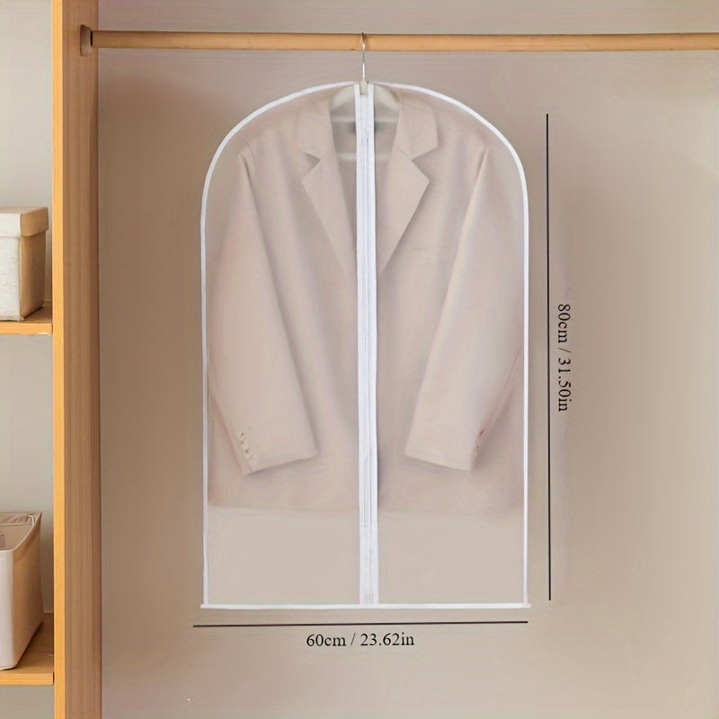 5 прозрачных чехлов для одежды для пальто, костюмов, пуховиков с большой вместимостью.