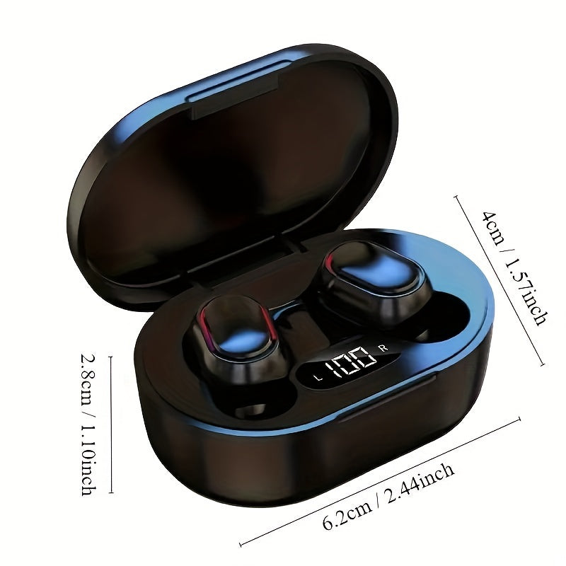 Wireless Sports Earbuds with Digital Battery Display, Zero Latency, Type-C Charging