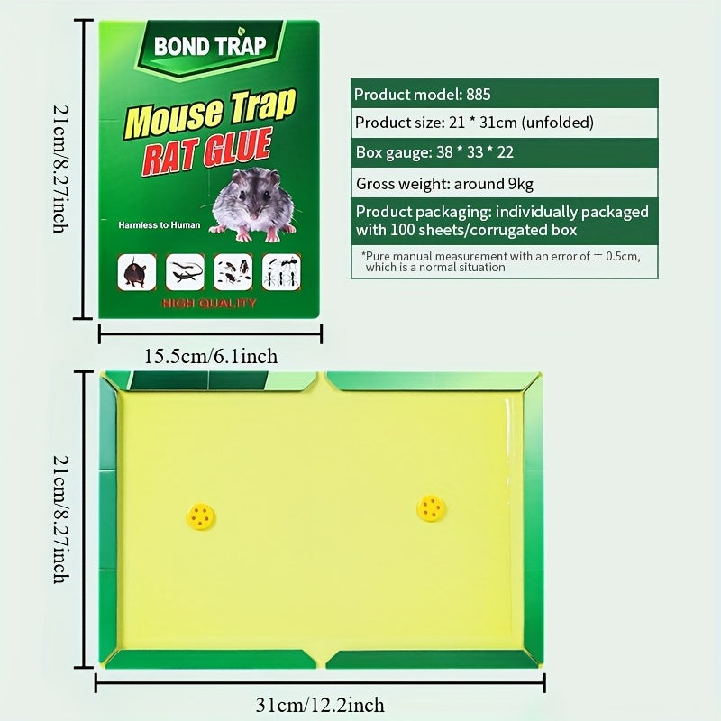 2 ta paket yopishqoq sichqoncha, hasharotlar taxtasi, aromatsiz, ichki va tashqi hasharotlarga qarshi kurashish